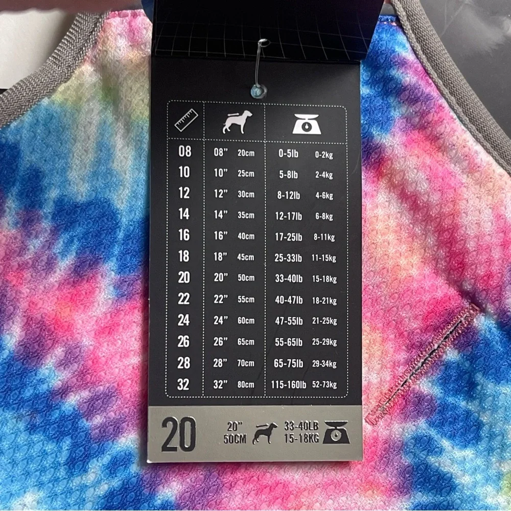 Canada Pooch Chill Seeker Cooling Vest - Tie-dye - Size 20